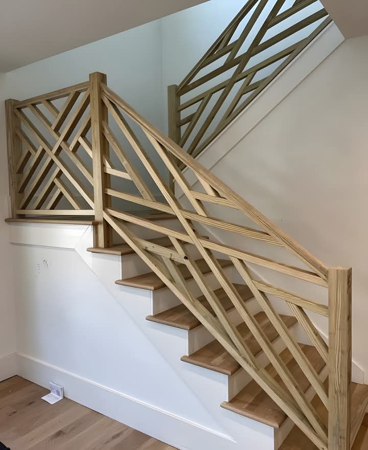 Wooden ceiling installation